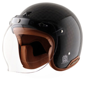 Axor Jet Carbon Big Checks helmet with bubble visor